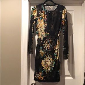 Elie Tahiti size medium black dress with flowers